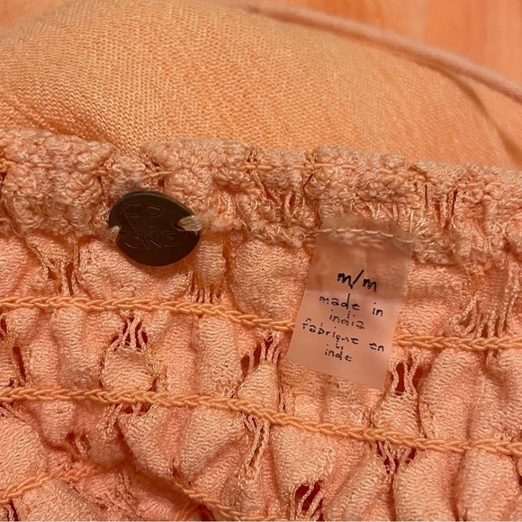 Free People Adella Slip Maxi Dress Womens Bralette Strappy Pretty Peach Sz M NWT - Picture 7 of 10